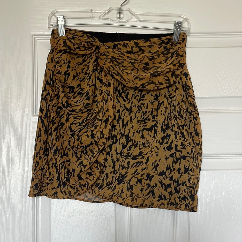ZARA Stylish Black and Brown Skirt